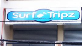 internet cafe logo for surftripz
