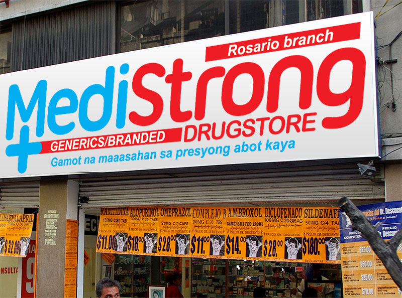 MediStrong Drugstore logo design