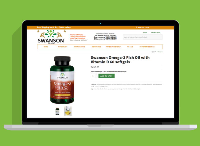 eCommerce website for Swanson Vitamins